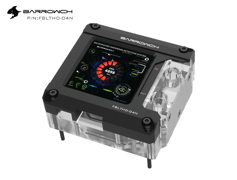 Barrowch HDMI Display CPU Water Block of INTEL Platform (FBLTHD-04N) Black