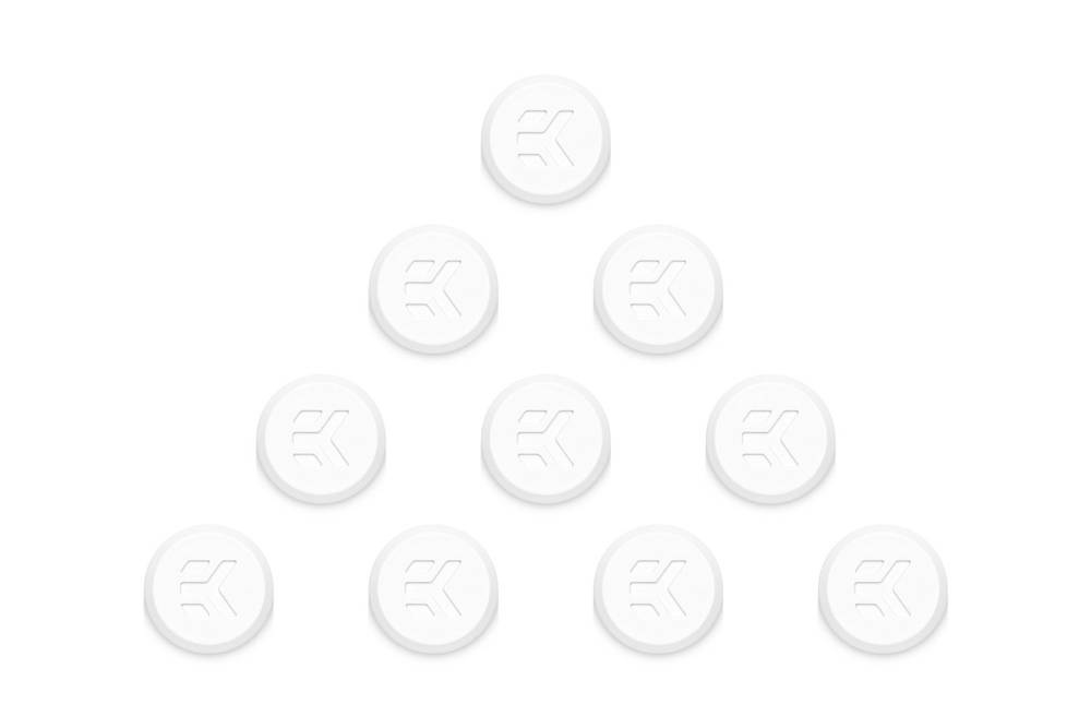 EK WaterBlocks EK-Quantum Torque Plug Cover 10-Pack - White