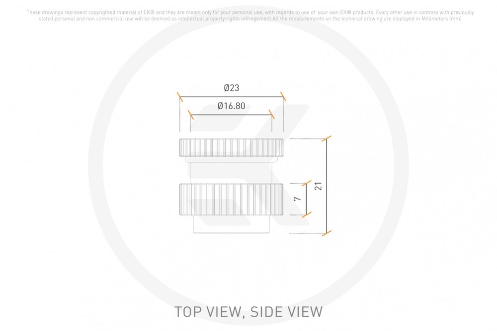 ��������λ�� EK WaterBlocks EK-Quantum Torque Pass-Through G1/4 - Gold