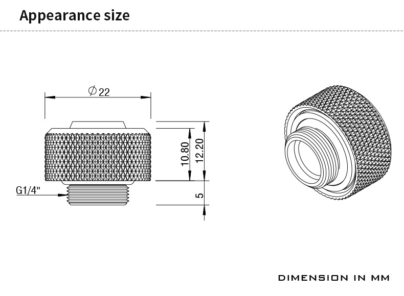 Barrow Compression Fitting (ID3/8-OD1/2) Soft Tubing - Shiny Chrome Silver