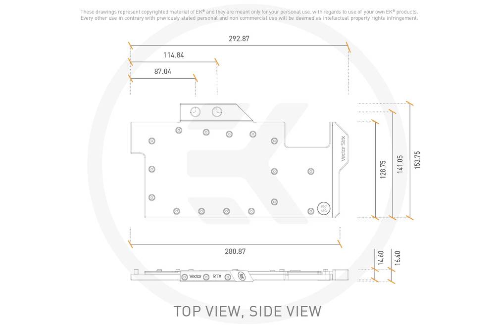 EK WaterBlocks EK-Quantum Vector Strix RTX 3070 D-RGB - Nickel + Plexi