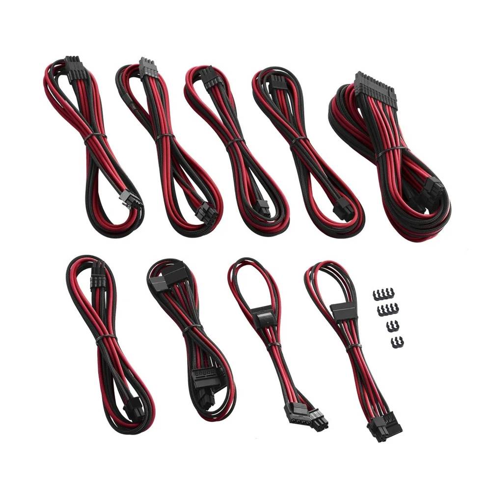 CableMod C-Series PRO ModMesh Cable Kit for Corsair AXi / HXi / RM (Yellow Label) - BLACK / RED (CM-PCSI-FKIT-NKKR-R)