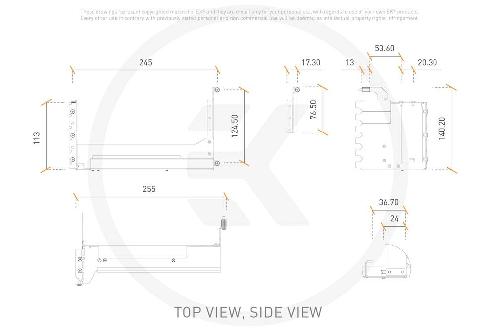 ڼ󤻾ʡǼ׳ǧ EK WaterBlocks EK-Loop Vertical GPU Holder EVO - Gen4 Riser