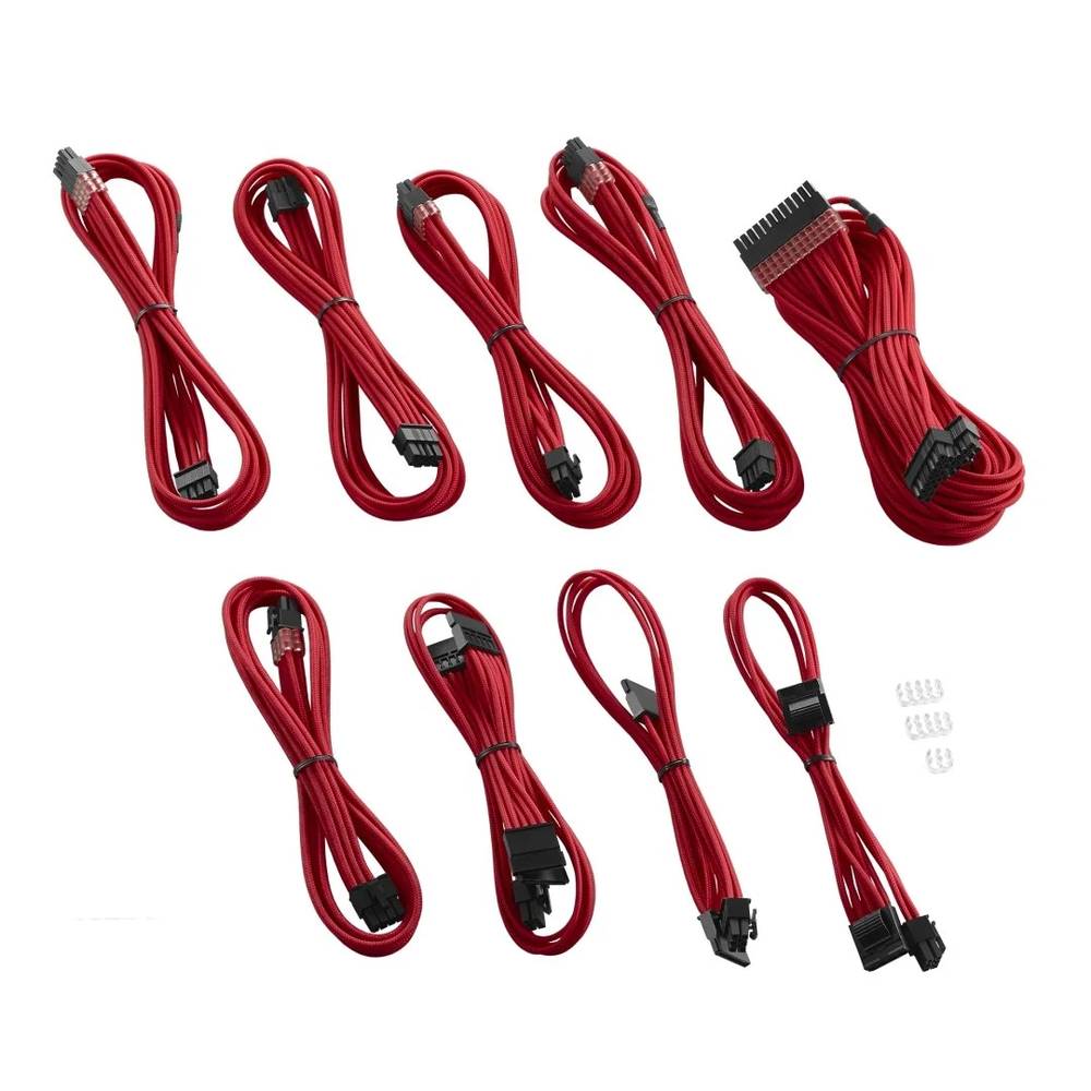 CableMod C-Series PRO ModMesh Cable Kit for Corsair AXi / HXi / RM (Yellow Label) - RED (CM-PCSI-FKIT-NKR-R)