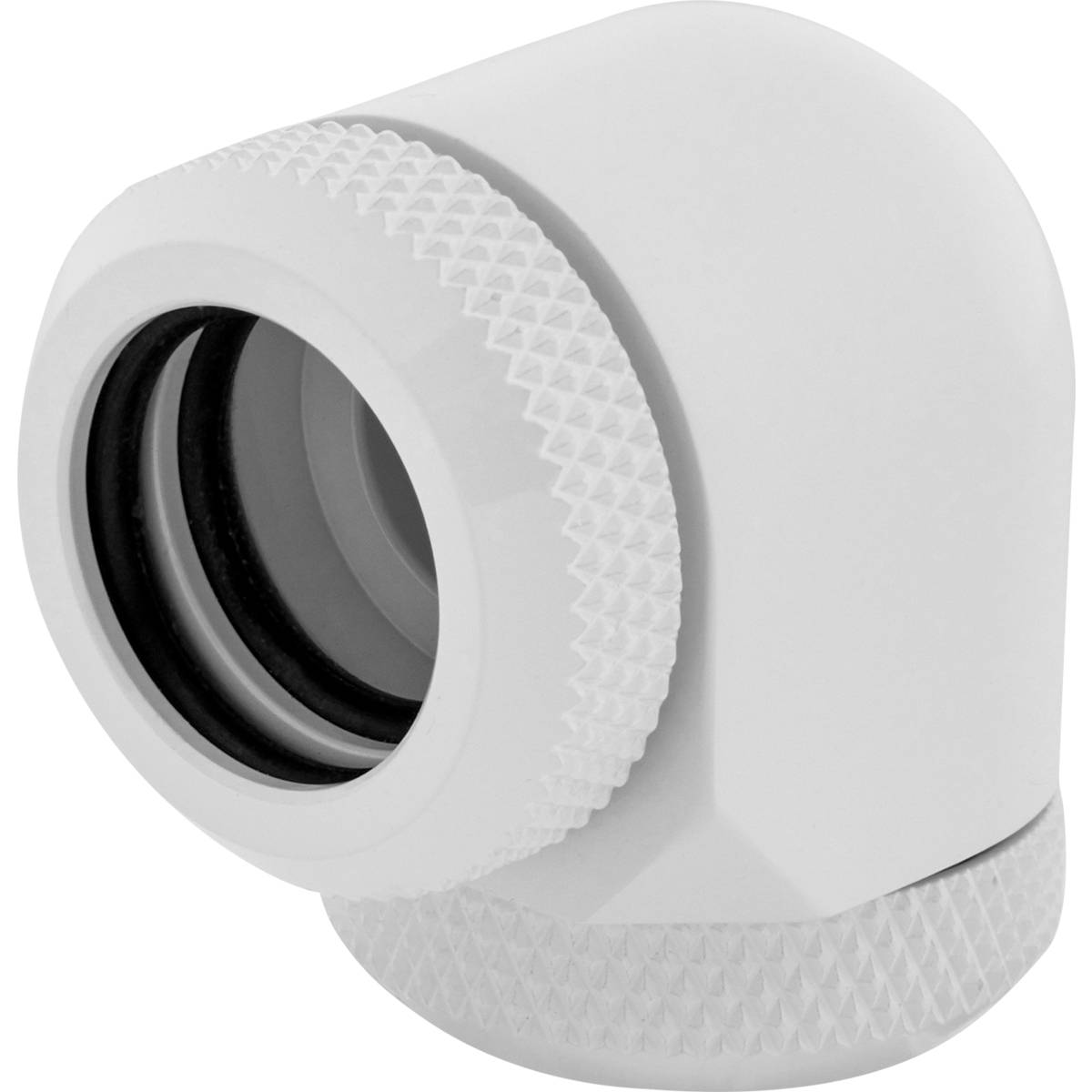 �ڥ����ȥ�å��ò��� CORSAIR Hydro X Series XF Hardline 90�� 14mm OD Fitting Twin Pack - White
