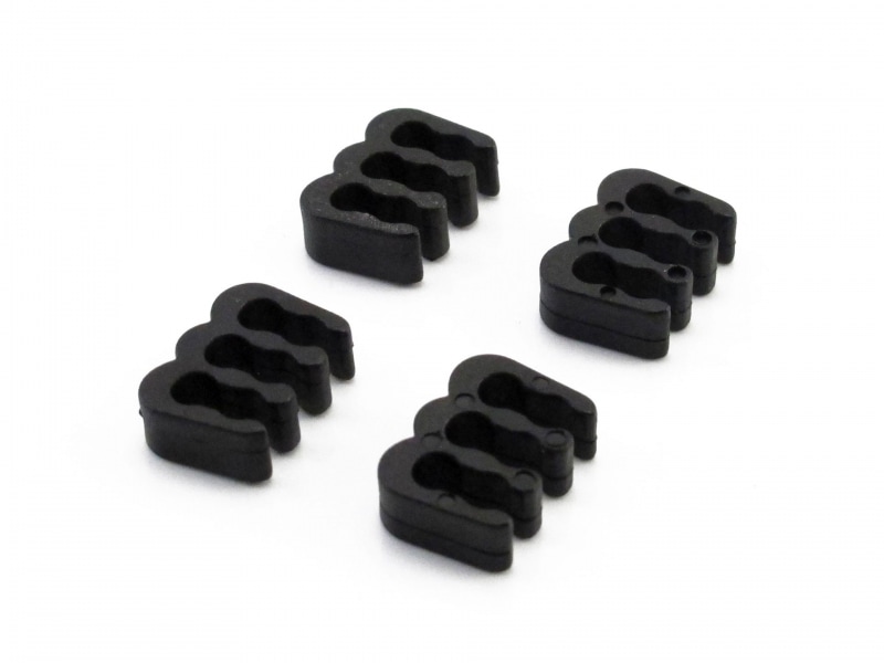 XSPC Sleeved Cable Comb, 6-Pin PCI-E (Black) 4 Pack