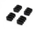 XSPC Sleeved Cable Comb, 6-Pin PCI-E (Black) 4 Pack