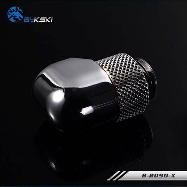 Bykski B-RD90-X Fine 90 degree rotating elbow Water cooling and cooling Rotary joint silver
