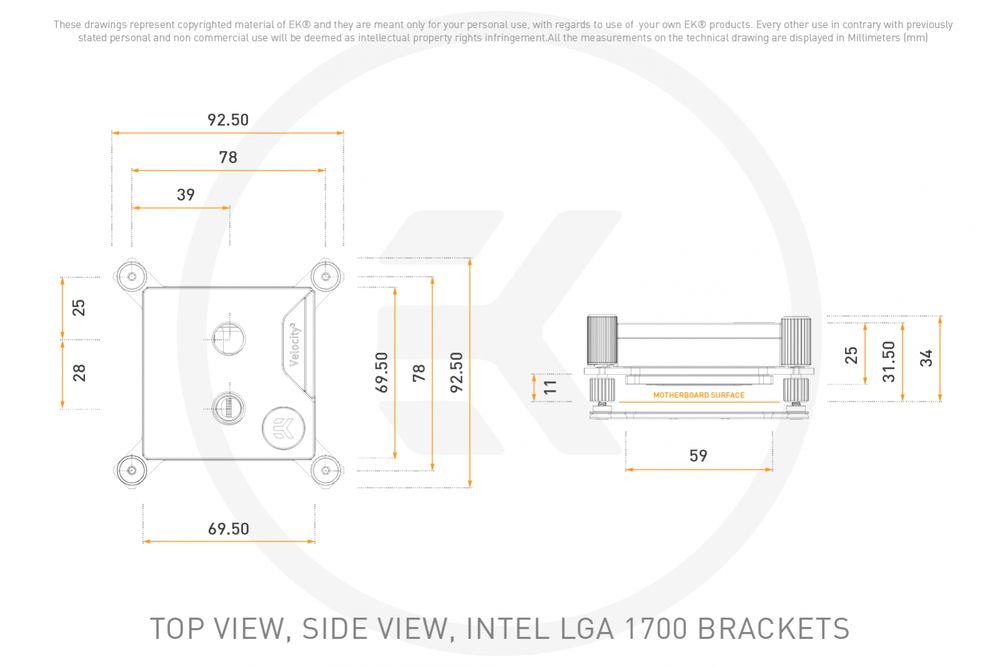 EK WaterBlocks EK-Quantum Velocity3 1700/1851/AM5 - Acetal