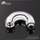 Bykski G1/4 Male to Female 180 Degree Triple Rotary Elbow Fitting - Silver