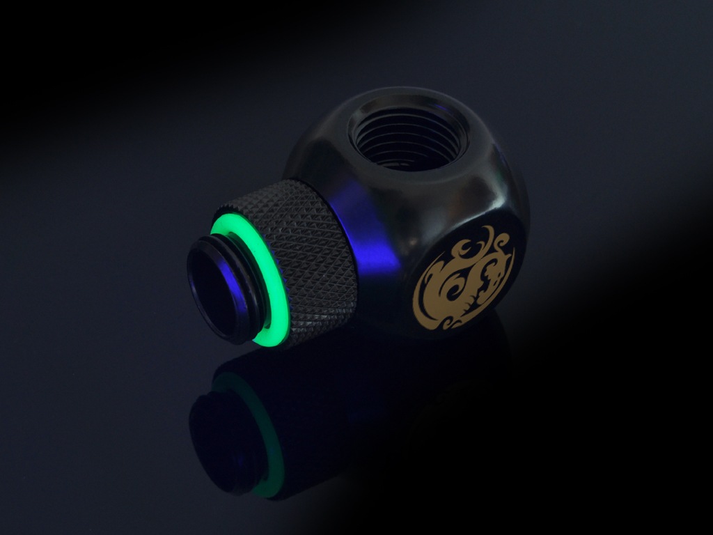 Bitspower G1/4" Matt Black T-Rotary IG1/4"X2 Extender