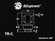 Bitspower G1/4" Matt Black T-Rotary IG1/4"X2 Extender