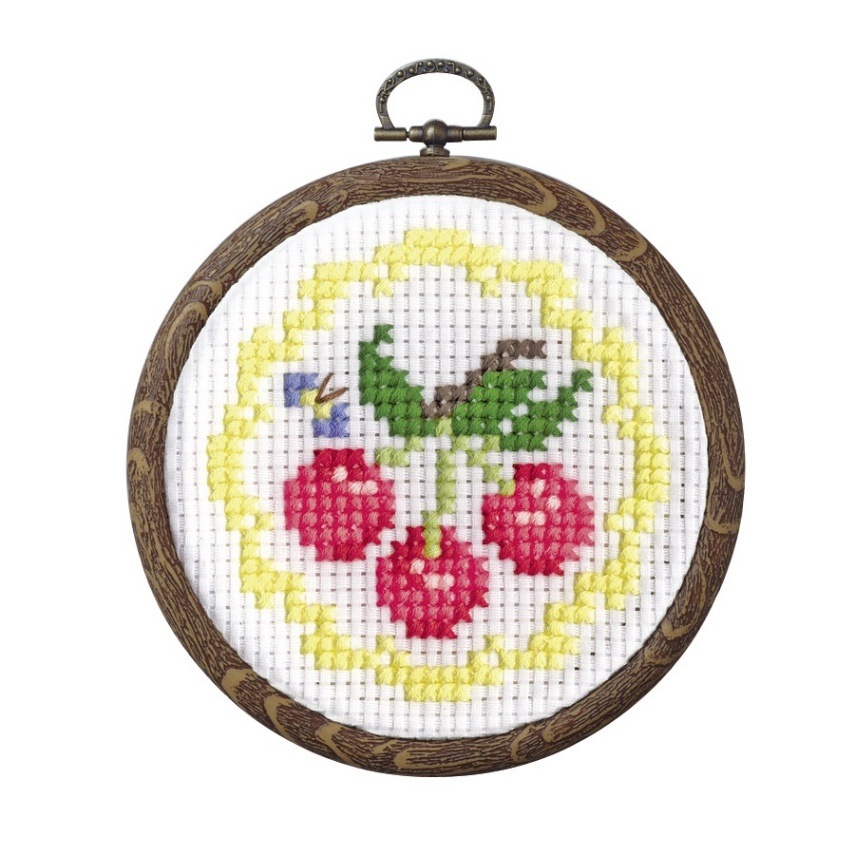 7444 「サクランボとレース」<br>初級者向け