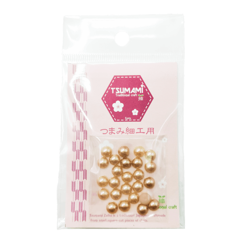 樹脂半円パール（アンティークゴールド）　6ｍｍ　TP-75