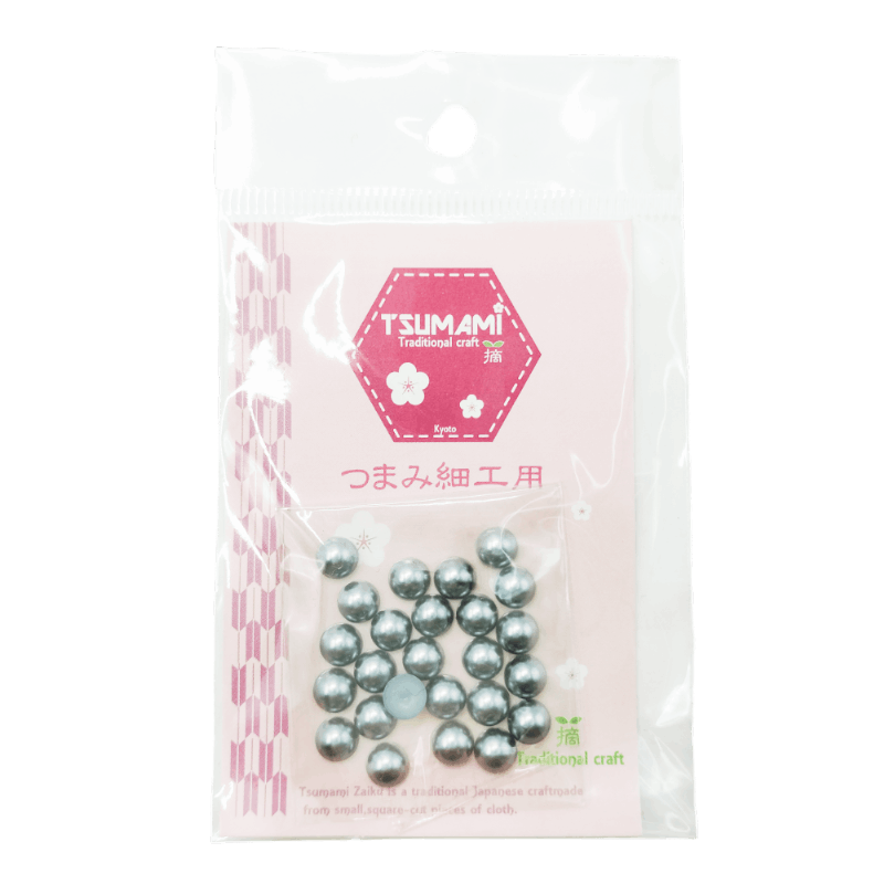 樹脂半円パール（アンティークシルバー）　6ｍｍ　TP-76