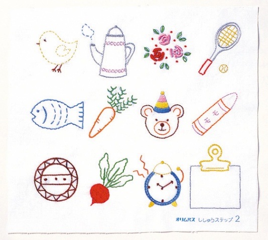 フランス刺しゅう基本縫　刺しゅうステップ２