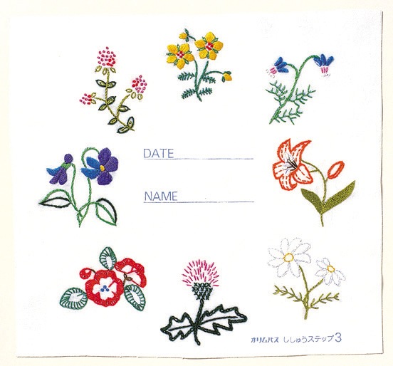 フランス刺しゅう基本縫　刺しゅうステップ３