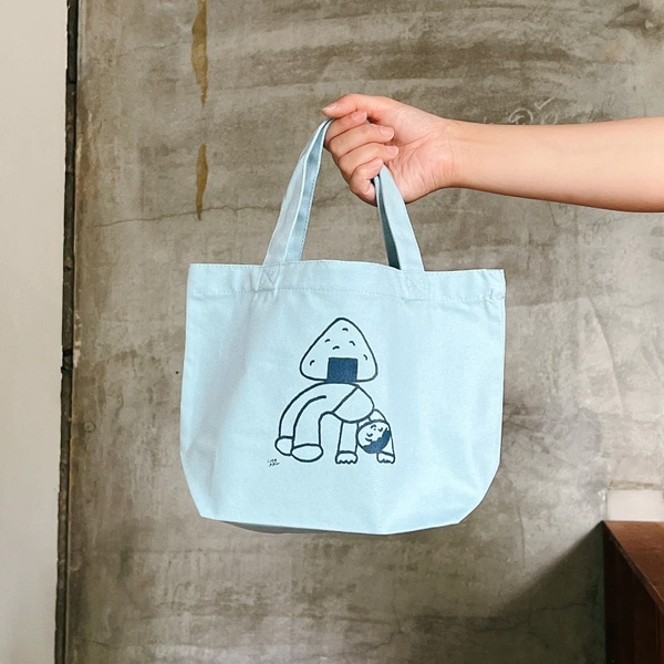 ニシワキタダシ×水縞 ランチトートバッグ ひととたべもの ーオリーブ