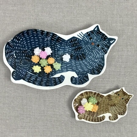 倉敷意匠計画室 KATAKATA(カタカタ) 印判手豆皿 猫 ーオリーブアベニュー