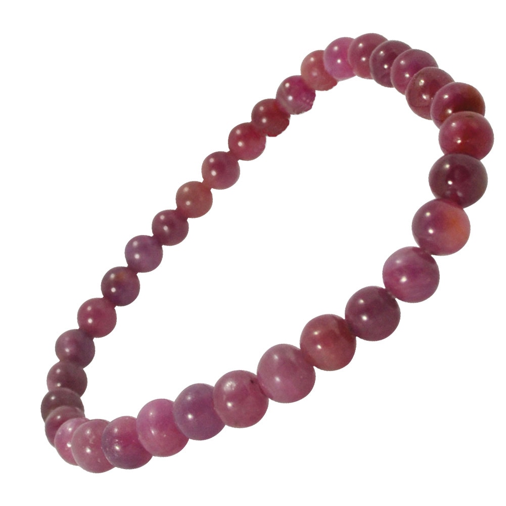 天然ルビー<br>ブレスレット<br>Φ6mm<br>恋愛/仕事/勝利/情熱<br>石ランク/★★★★☆