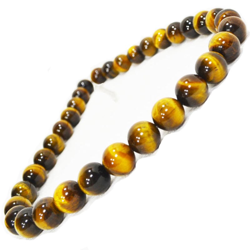 タイガーアイ<br>長さを選べるネックレス/数珠<br>Φ12mm<br>金運/勝負運<br>石ランク/★★★★★