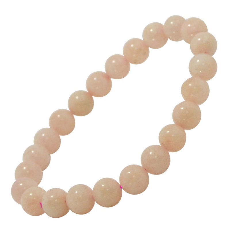 ピンクモルガナイト<br>ブレスレット<br>Φ8mm<br>清純/愛情/優美<br>石ランク/★★★★☆
