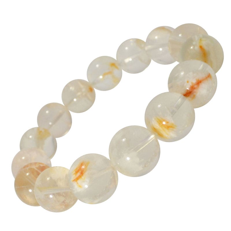 セリサイトインクォーツ<br>ブレスレット/一点もの<br>Φ15mm/タイプB<br>心身のバランス/運気上昇<br>石ランク/★★★★☆