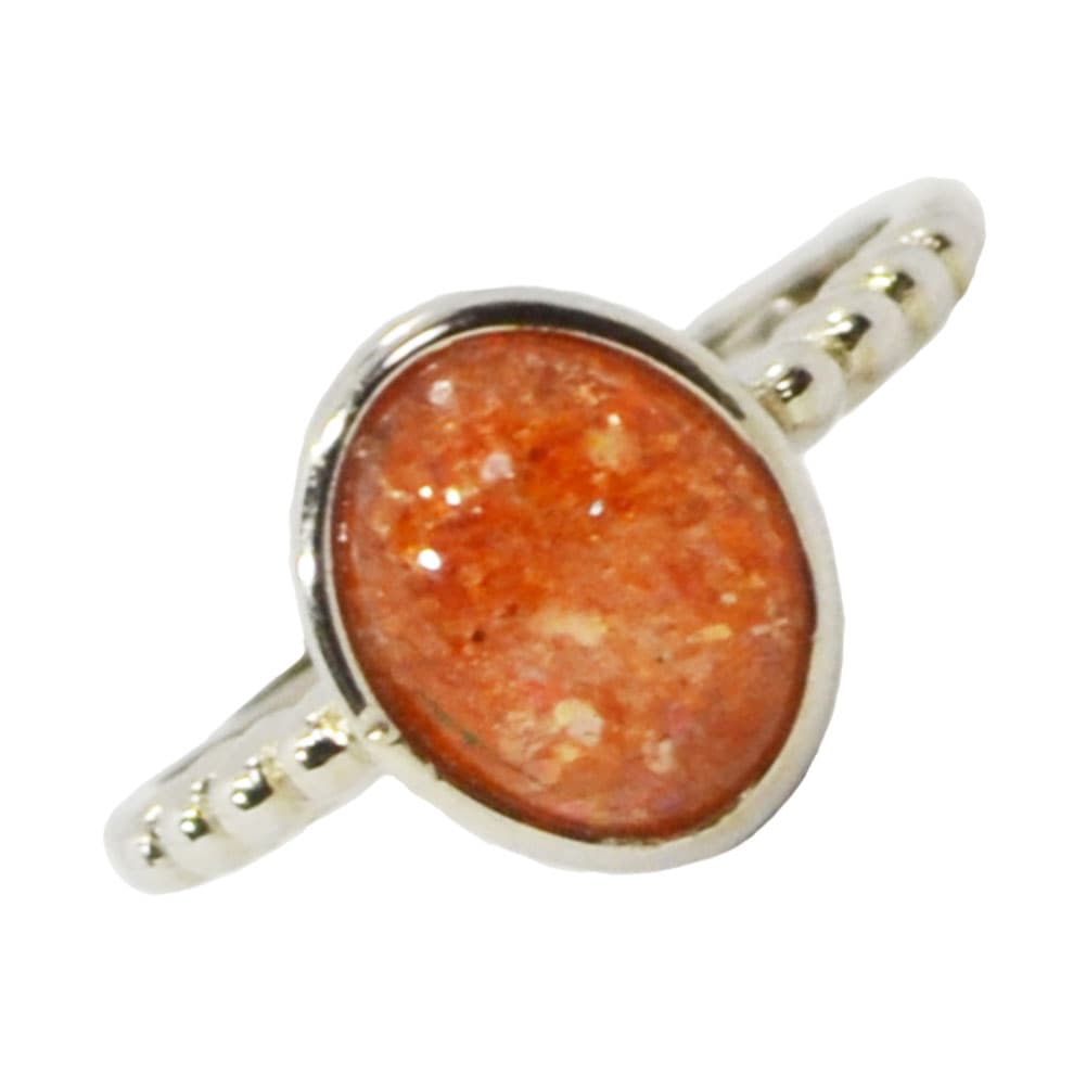 サンストーン<br>SILVER925製リング<br>フリーサイズ<br>体力増強/精神安定/不安除去<br>★★★★☆