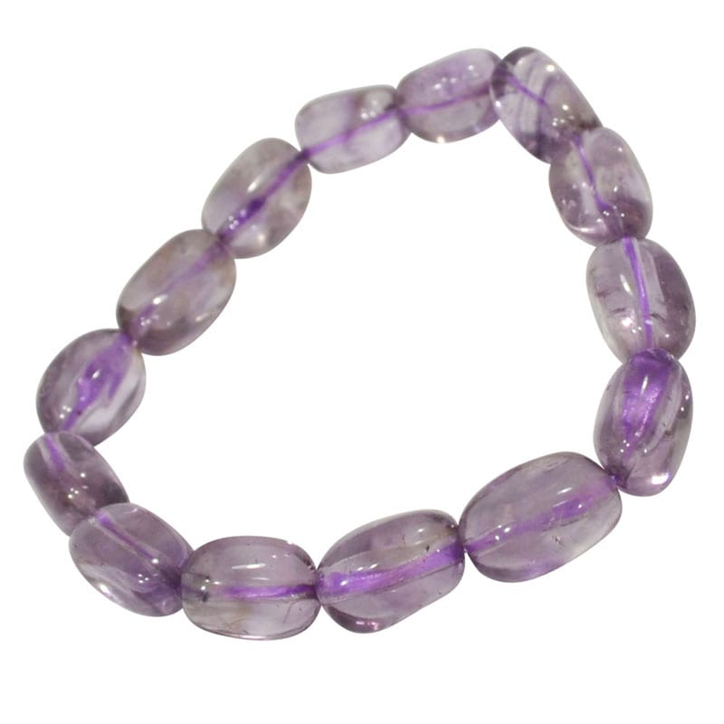 アメジスト<br>ブレスレット<br>タンブルカット<br>精神安定/調和/調整<br>石ランク/★★★★☆