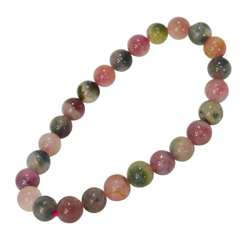 トルマリン<br>ブレスレット<br>Φ8mm<br>浄化/ストレス軽減/調和<br>石ランク/★★★★☆