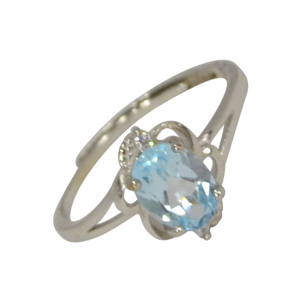 ブルートパーズ<br>SILVER925製リング<br>フリーサイズ/タイプA<br>精神安定/リラックス<br>石ランク/★★★★☆