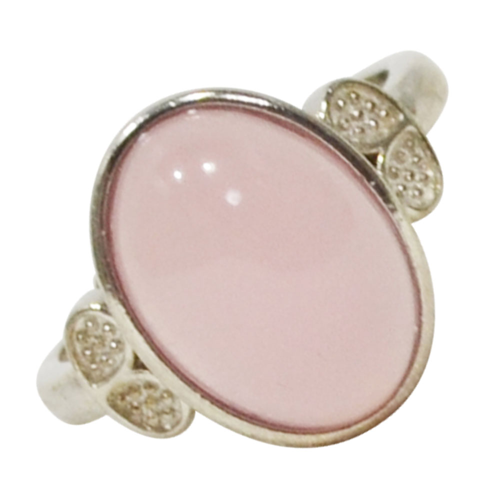 ローズクォーツ<br>SILVER925製リング<br>フリーサイズ/タイプA<br>恋愛成就/出会い/結婚<br>石ランク/★★★★☆