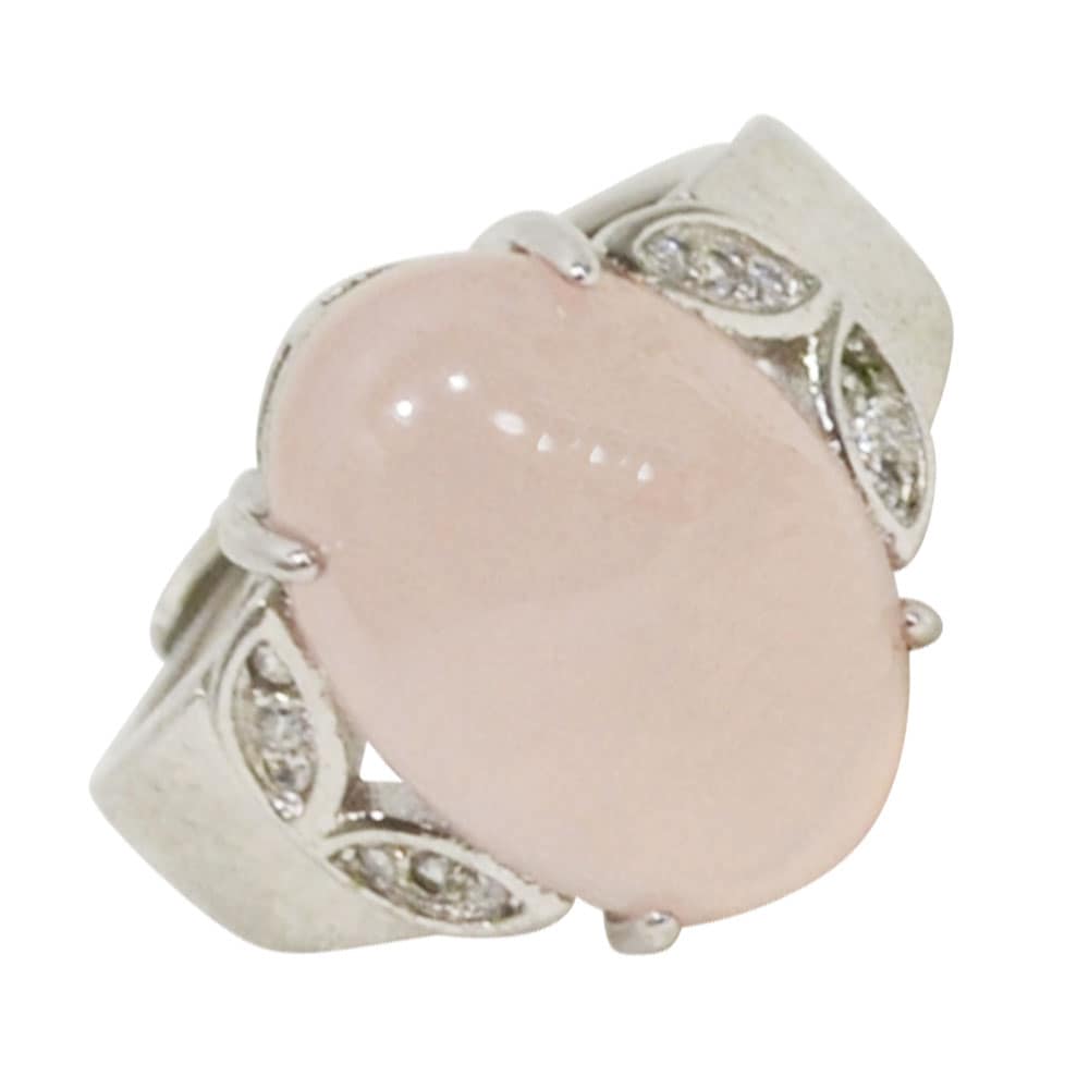 ローズクォーツ<br>SILVER925製リング<br>フリーサイズ/タイプD<br>恋愛成就/出会い/結婚<br>石ランク/★★★★☆