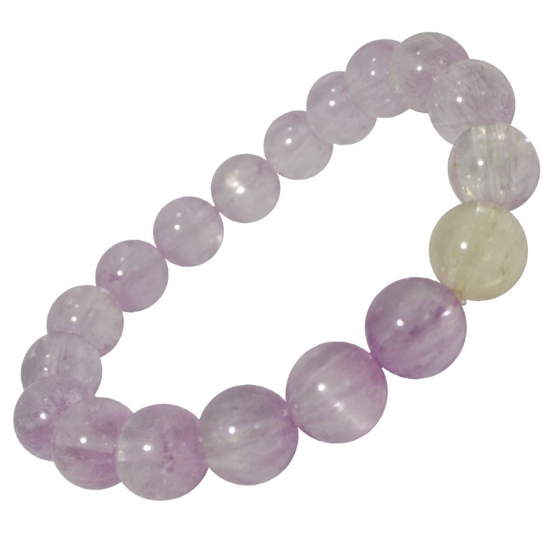 クンツァイト<br>ブレスレット/一点もの<br>Φ10mm<br>思いやり/自己肯定<br>石ランク/★★★★★