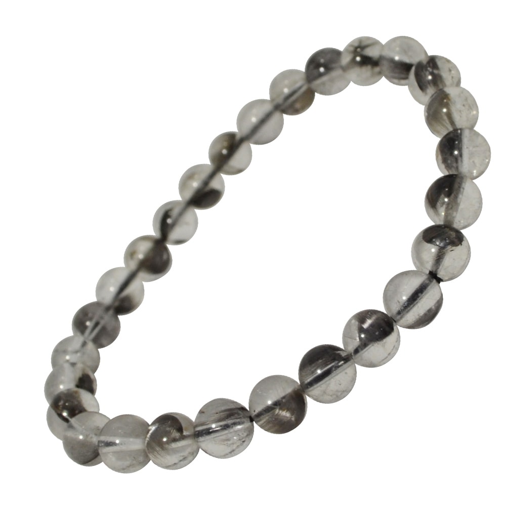 プラチナルチルクォーツ<br>ブレスレット<br>Φ7mm<br>金運/財運<br>石ランク/★★★☆☆