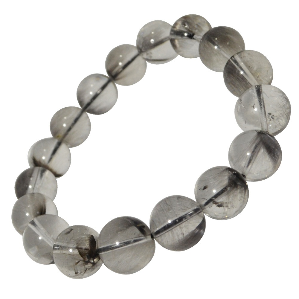 プラチナルチルクォーツ<br>ブレスレット<br>Φ10mm<br>金運/財運<br>石ランク/★★★☆☆