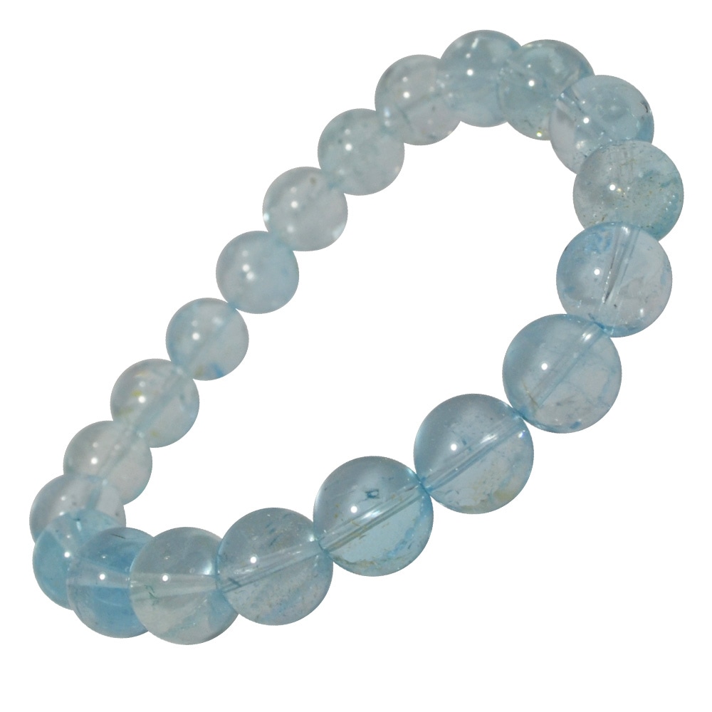 ブルートパーズ<br>ブレスレット<br>Φ8mm<br>精神安定/リラックス<br>石ランク/★★★★☆