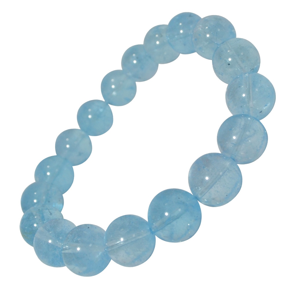 ブルートパーズ<br>ブレスレット<br>Φ12mm<br>精神安定/リラックス<br>石ランク/★★★★☆