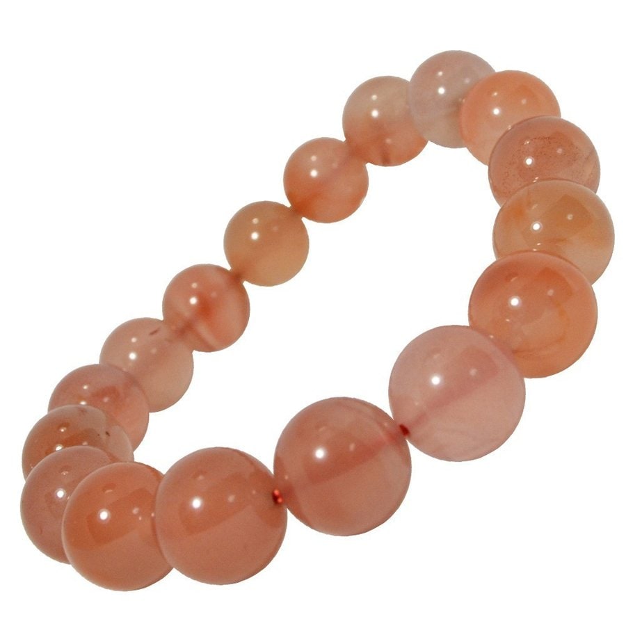 赤瑪瑙/氷南紅瑪瑙/アイスナンホンメノウ<br>ブレスレット<br>Φ9-14mm<br>厄除/魔除け/家庭円満<br>石ランク/★★★★☆