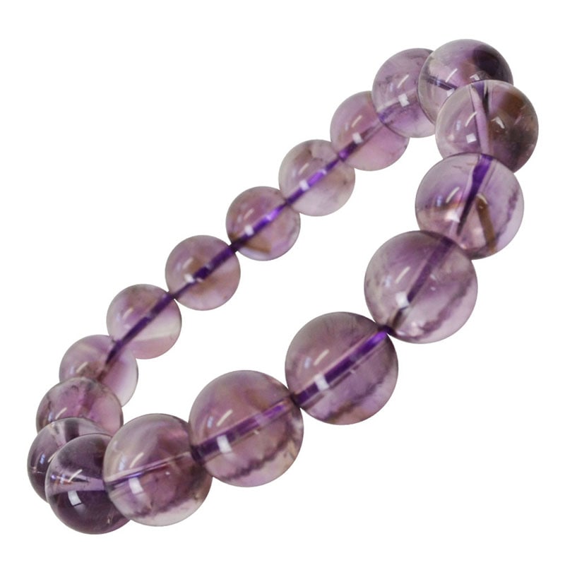 エレスチャルアメジスト<br>ブレスレット<br>Φ10-13mm<br>成長/癒し/克服<br>石ランク/★★★★★