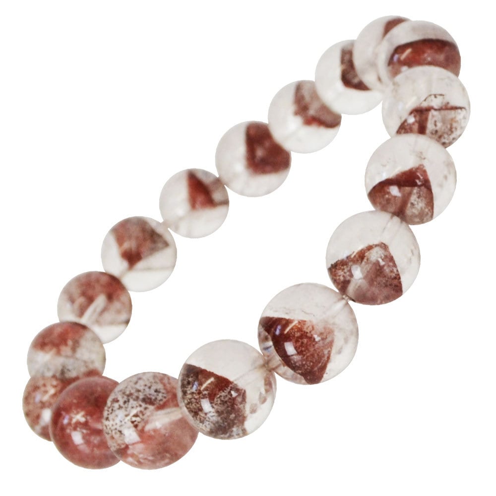 レッドファントム<br>ブレスレット/一点もの/鑑別書付<br>Φ7-12mm<br>成長/前進/事業運/財運/才能開花/生命力を高める<br>石ランク/★★★★★