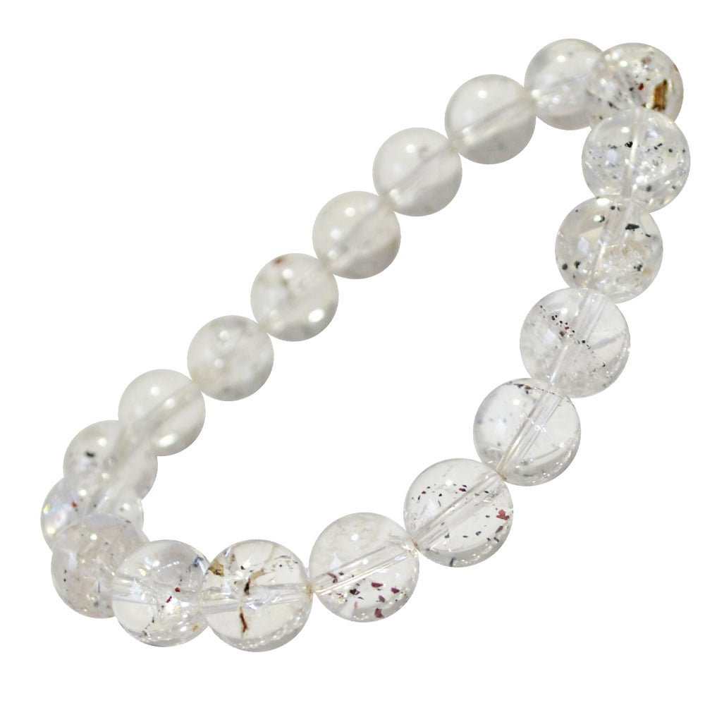 ヘマタイトインクォーツ<br>ブレスレット<br>Φ9mm-13mm<br>バイタリティUP/意思を強め過酷な運命や状況にも負けない強さを養う<br>石ランク/★★★★★