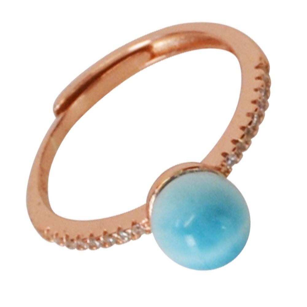 ラリマー<br>silver925製リング<br> フリーサイズ タイプA<br>癒し/対人<br>★★★★★