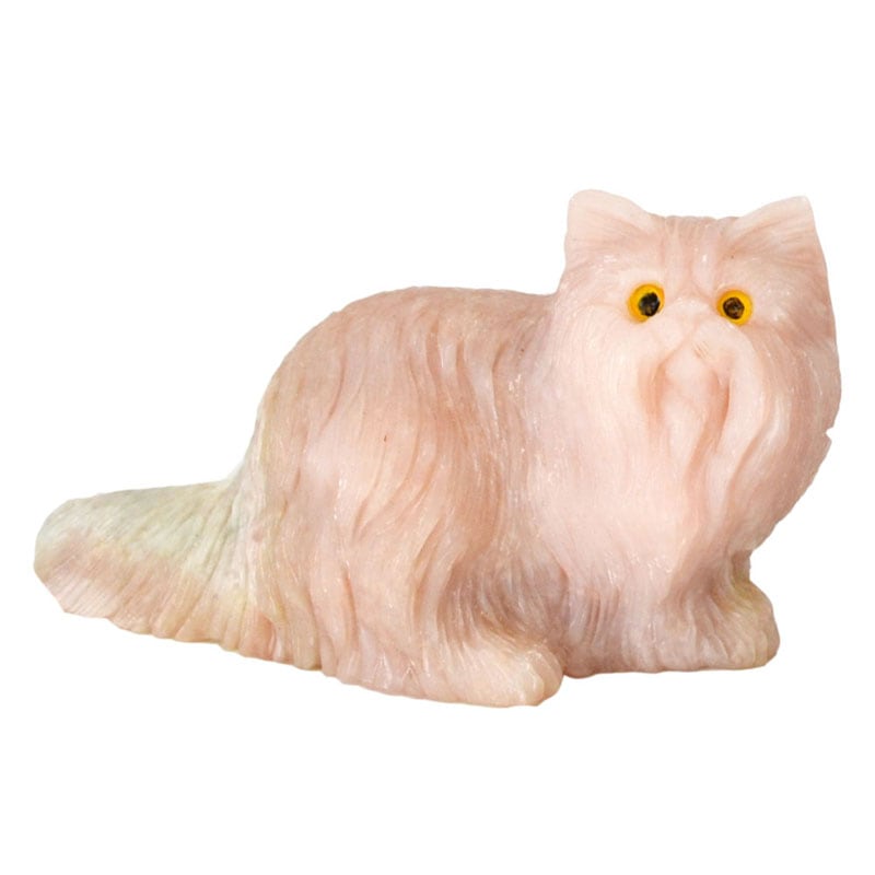 ピンクオパール<br>彫刻/置物<br>猫/風水<br>恋愛/幸運<br>石ランク/★★★★★