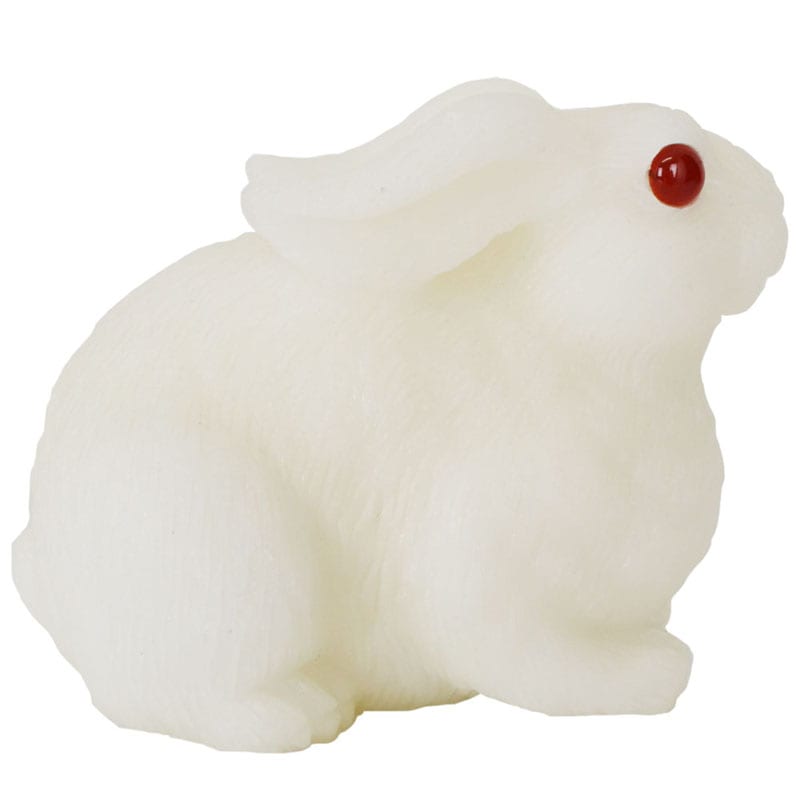 ネフライト/白玉<br>彫刻/置物<br>ウサギ/風水/一点もの<br>成功/繁栄<br>石ランク/★★★★★