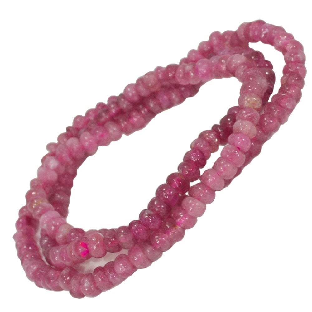 ピンクトルマリン<br>ブレスレット/三連<br>Φ5mm<br>復活愛/女性の魅力を引き出す/関係の修復<br>石ランク/★★★★☆