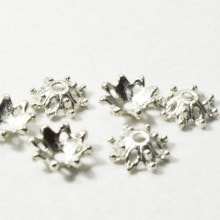 アクセサリーパーツ 座金/シルバー/卸売り/20個/単品/キャップ/ビーズ