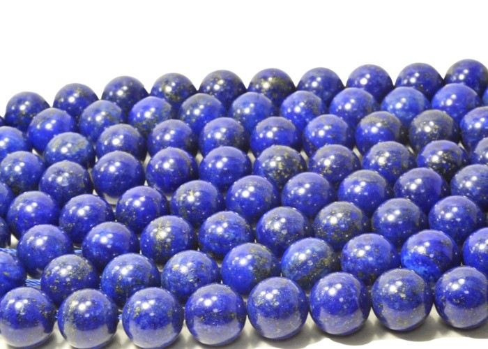 ラピスラズリ(練り)<br>一連売り<br>Φ10mm<br>幸運/人格的成長の促進/洞察力/決断力<br>石ランク/★★★☆☆