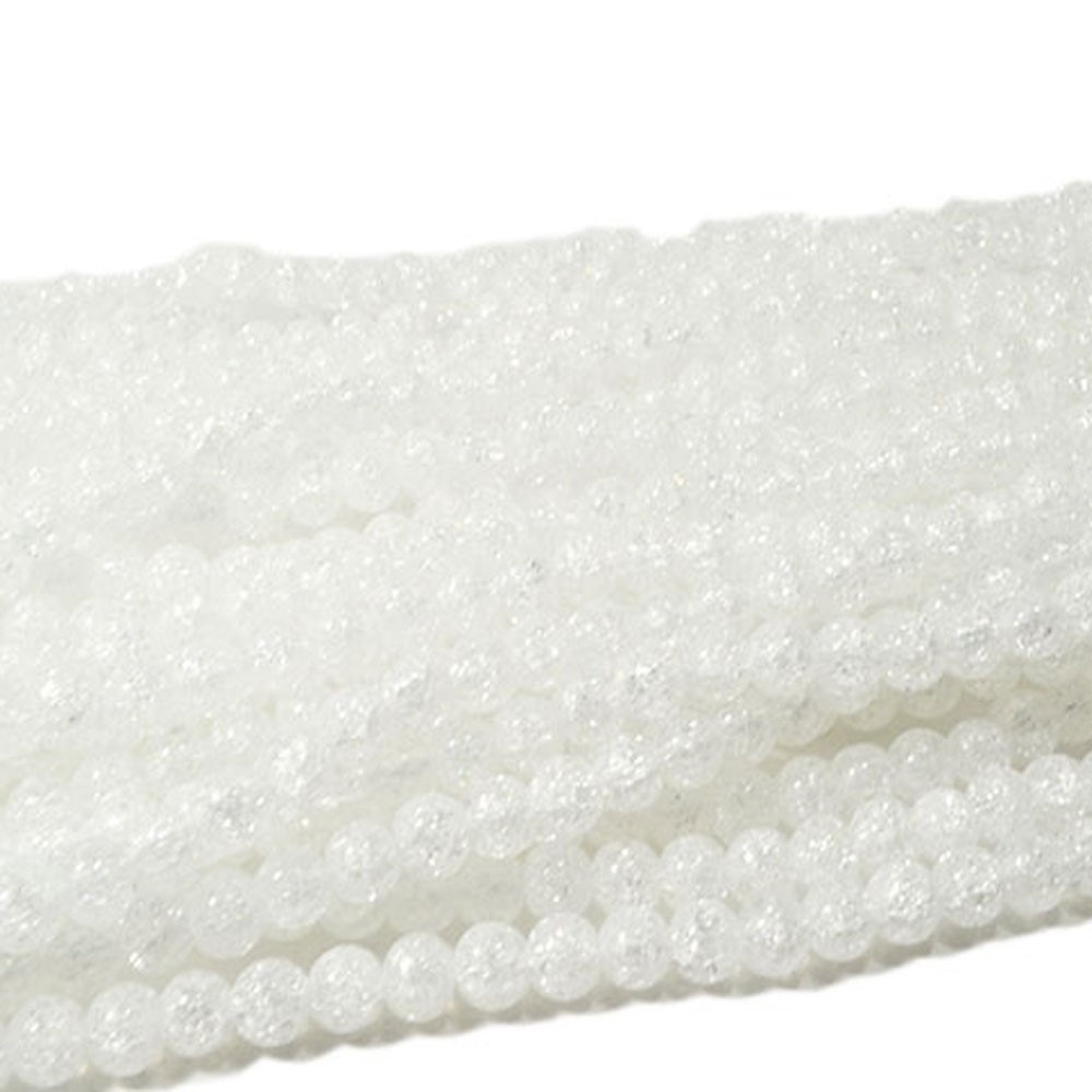 クラック水晶<br>一連売り<br>Φ6mm<br>浄化/純粋/無垢<br>石ランク/★★★☆☆