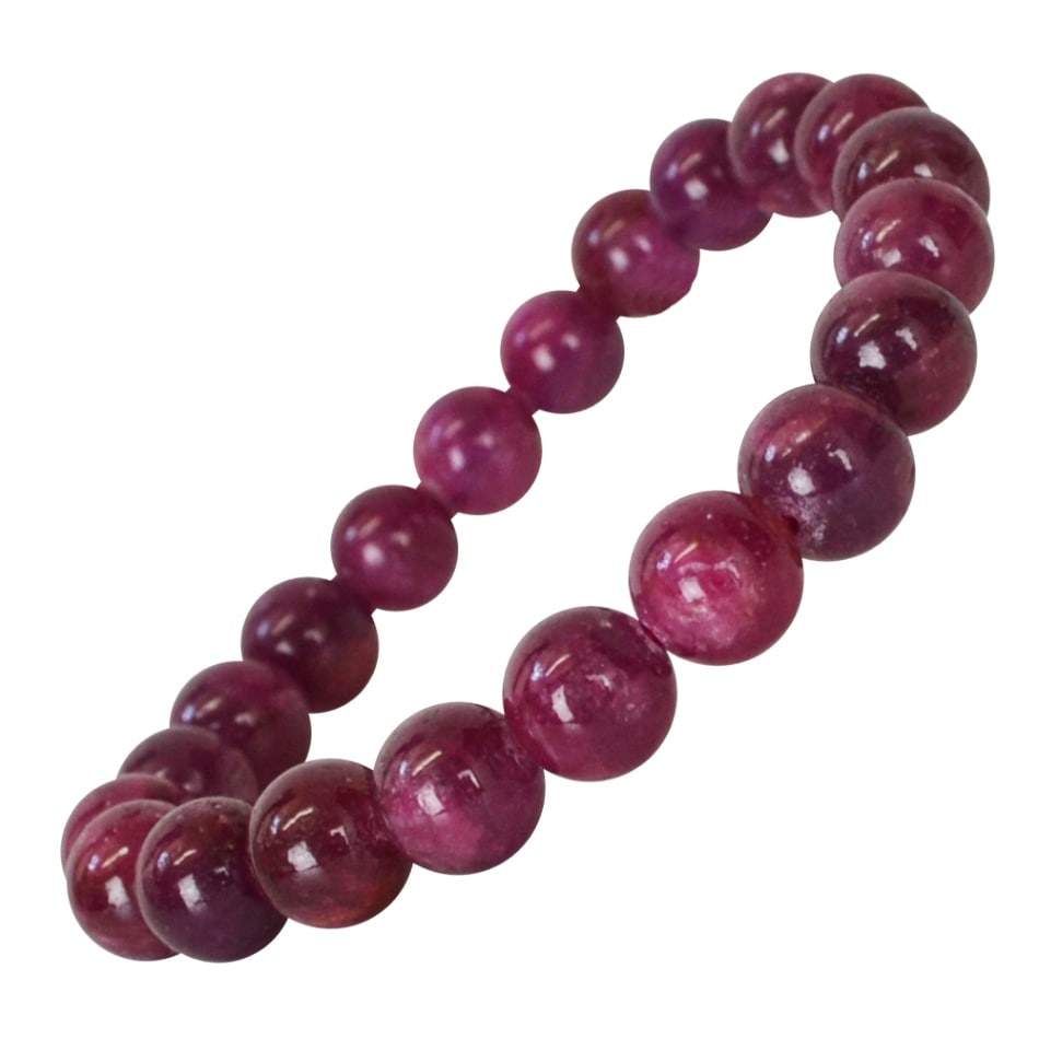 天然ルビー<br>ブレスレット<br>Φ8-9mm<br>恋愛/仕事/勝利/情熱<br>石ランク/★★★★☆